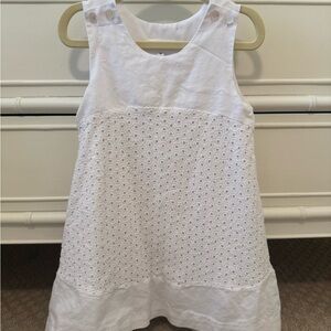 Dondolo White Eyelet Sleeveless Dress